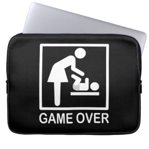 Game Over Mom Funny Pictogram Laptop Sleeve