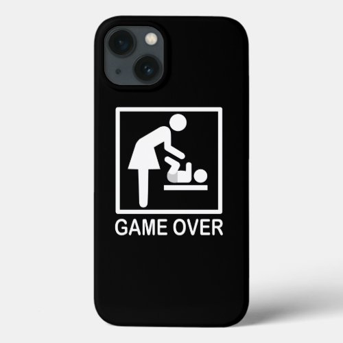 Game Over Mom Funny Pictograph iPhone 13 Case