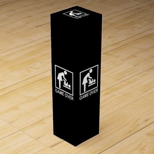 Game Over Mom Funny Signage Pictogram Wine Gift Box