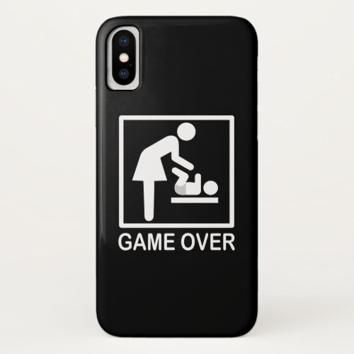 Game Over Mom Humorous Pictogram iPhone XS Case