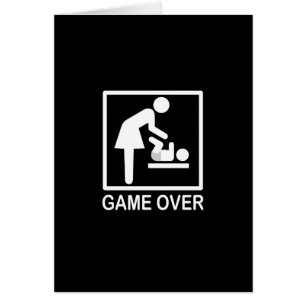 Game Over Mom Humorous Signage Cards