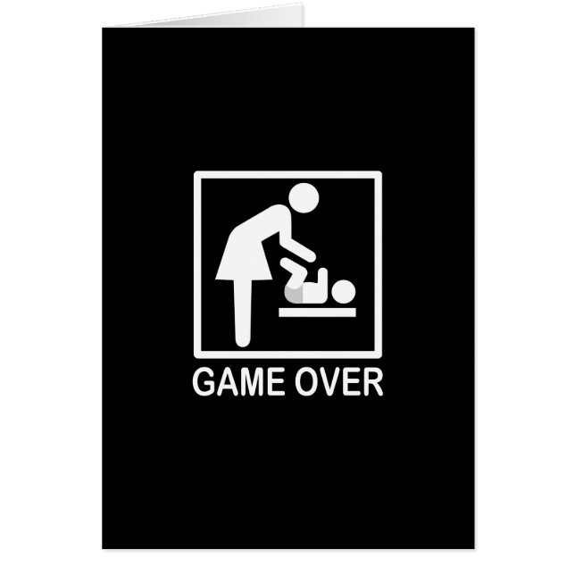 Game Over Mom Humorous Signage Cards (Front)