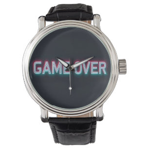 Game Over Neon Sign   Retro Glowing Arcade Design  Watch