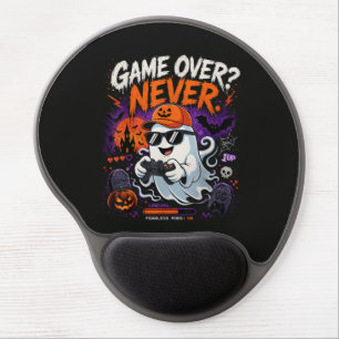 Game Over Never Funny Gamer Ghost Halloween Gel Mouse Pad