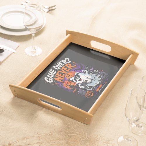Game Over Never Funny Gamer Ghost Halloween Serving Tray