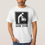 Game Over New Baby For Parent Dad T-shirt at Zazzle