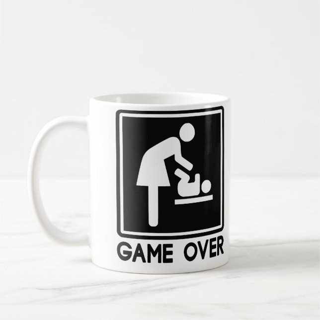 Game Over New Baby for Parent Mom Coffee Mug (Left)