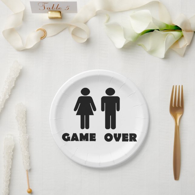 Game over paper plates (Wedding)