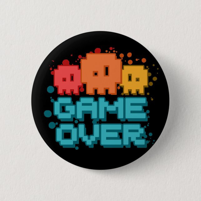Game Over Pinback Button (Front)