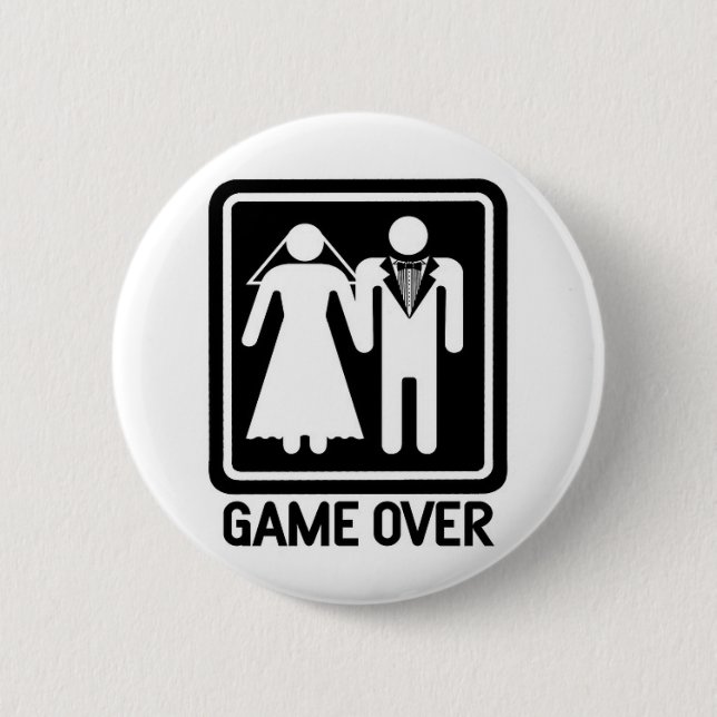 game over pinback button (Front)