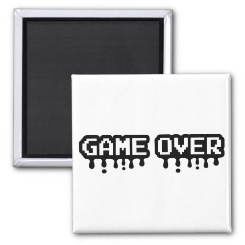 Game Over Pixel Art _ Retro design for Gamers Magnet