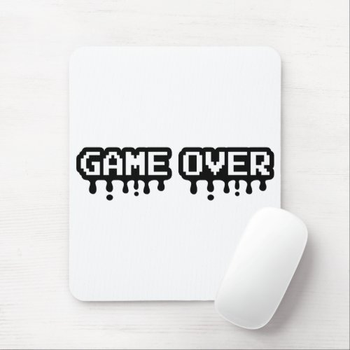 Game Over Pixel Art _ Retro design for Gamers Mouse Pad