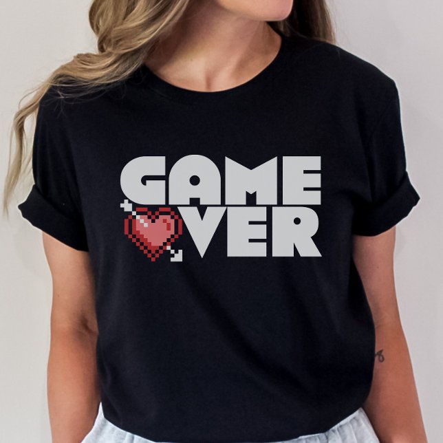 Game Over Pixilated Gamer  T-Shirt (Creator Uploaded)