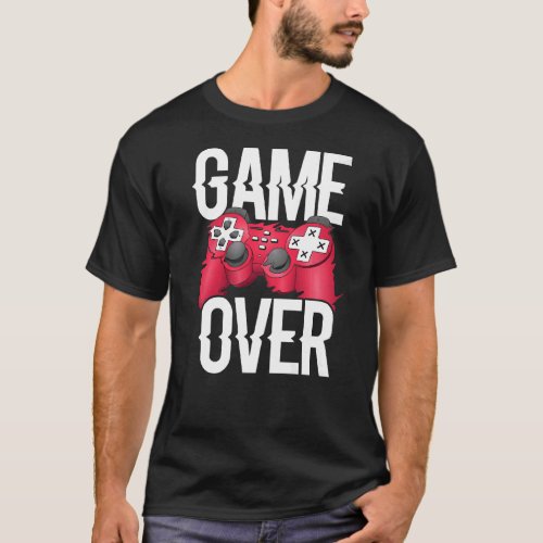 Game Over Play Again Yes No Video Game Player Gami T_Shirt