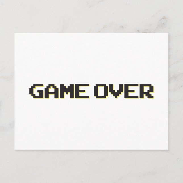 Game Over Postcard (Front)