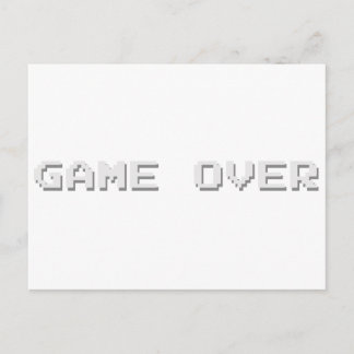 GAME OVER POSTCARD