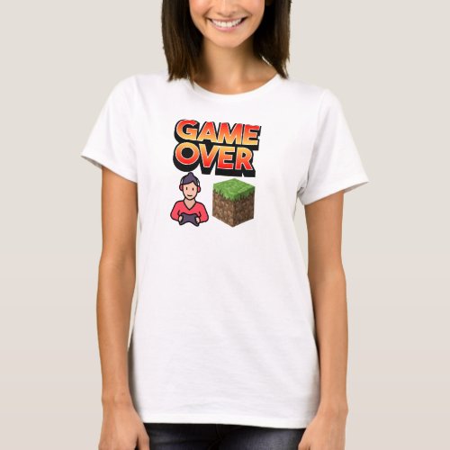 Game Over Press Start to Continue T_Shirt