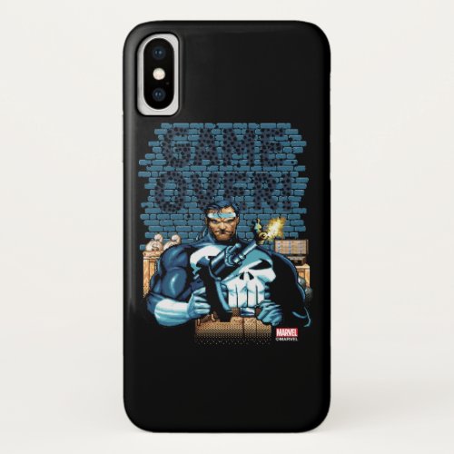 Game Over Punisher Video Game Sprite Screen iPhone X Case