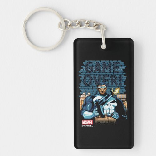 Game Over Punisher Video Game Sprite Screen Keychain