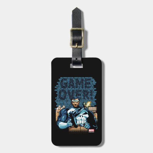 Game Over Punisher Video Game Sprite Screen Luggage Tag