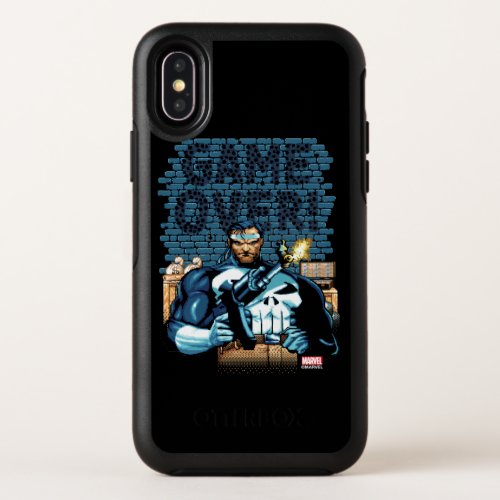 Game Over Punisher Video Game Sprite Screen OtterBox Symmetry iPhone X Case