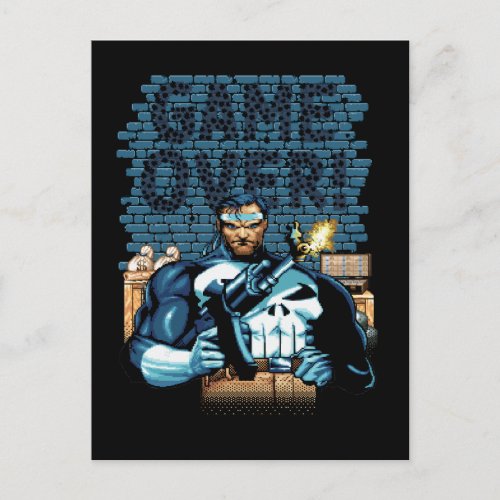 Game Over Punisher Video Game Sprite Screen Postcard
