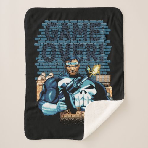 Game Over Punisher Video Game Sprite Screen Sherpa Blanket