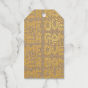 Game Over: Restore Old-School Fun, Level Up Today Foil Gift Tags