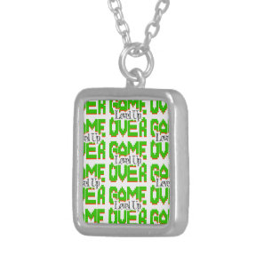 Game Over: Restore Old-School Fun, Level Up Today Silver Plated Necklace