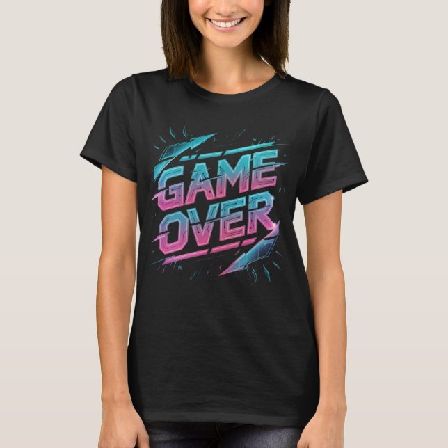 Game Over – Retro Pixel Art Arcade T-Shirt (Front)