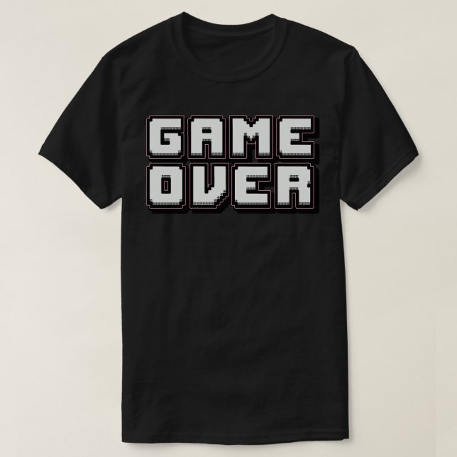 Game Over Retro Pixel Art T-Shirt (Design Front)