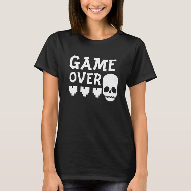 Game Over, Retro Video Game T-Shirt (Front)