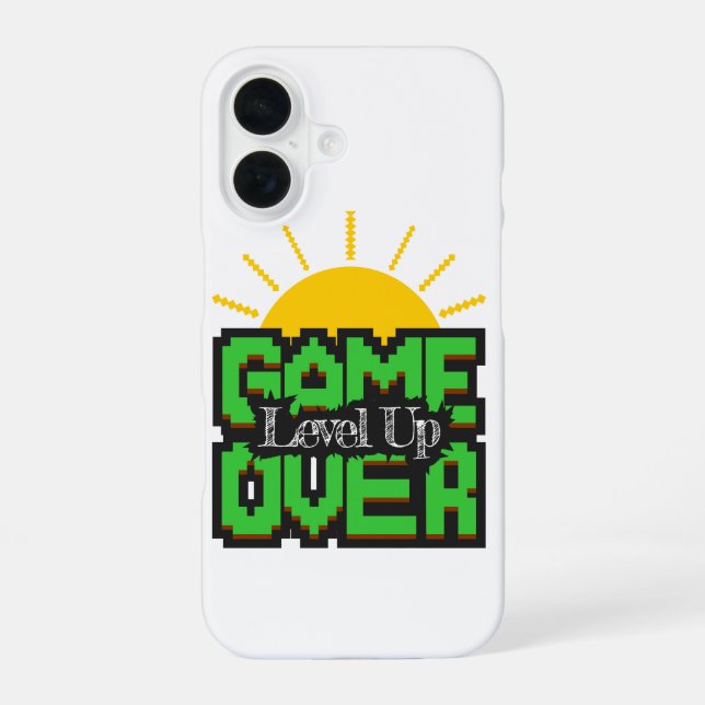Game Over, Revive retro games with, level up Iphone Case (Back)