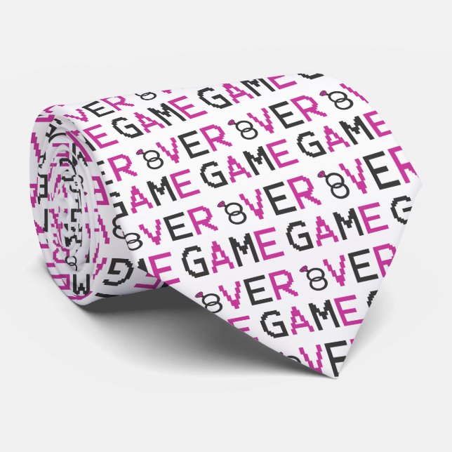 Game over ring wedding T-Shirt Neck Tie (Rolled)
