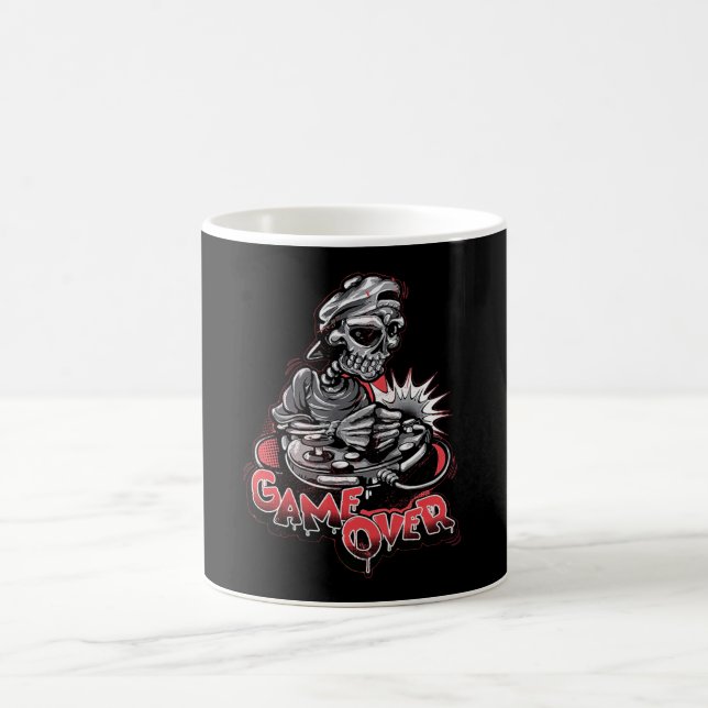 Game Over Skull Coffee Mug (Center)
