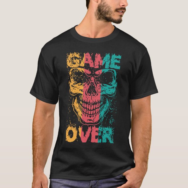 Game Over Skull T-Shirt (Front)