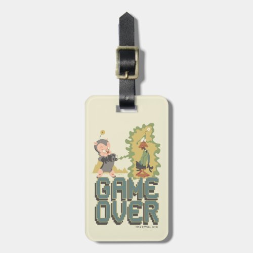 Game Over Space Cadet  Duck Dodgers Luggage Tag