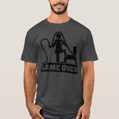 Game Over Stag Party Funny  Bride Groom Premium  T_Shirt