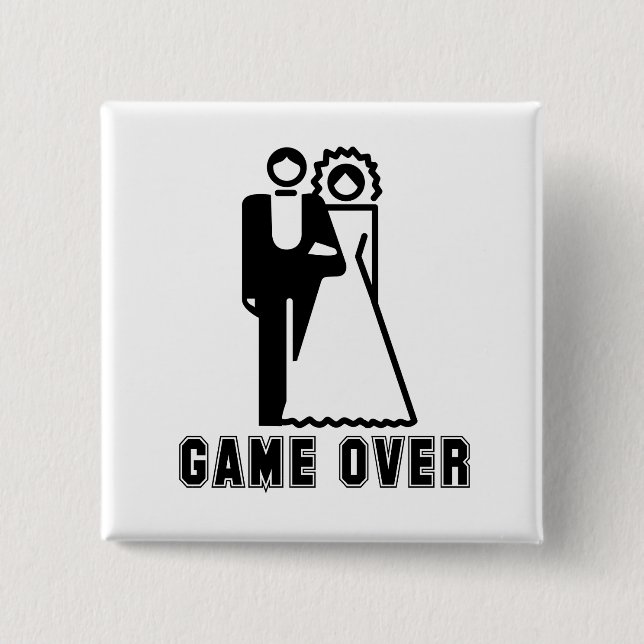 GAME OVER T-shirt Button (Front)