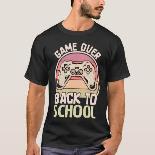 Game Over Teacher Student Controller Back to Schoo T-Shirt