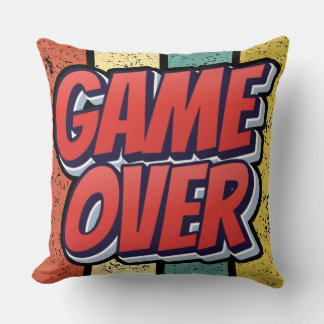 Game over. throw pillow