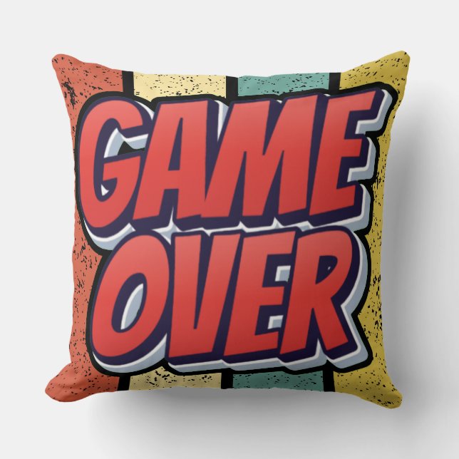 Game over. throw pillow (Front)