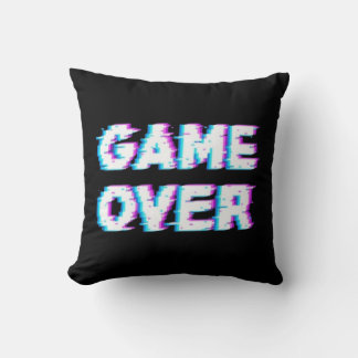 Game over throw pillow