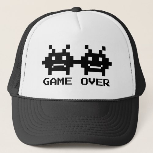 GAME OVER trucker hats for bachelor party groom