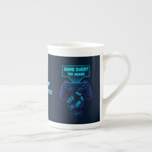 Game Over? Try Again! Futuristic Gamer Mug