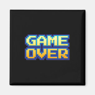 Game Over Vintage Retro Video Game Arcade 80s 90s Magnet