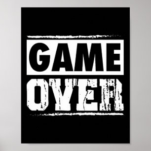 Game Over Vintage Retro Video Games Gaming Arcade Poster