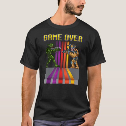 Game Over Vintage Retro Video Games Gaming  arcade T_Shirt