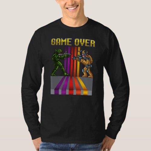 Game Over Vintage Retro Video Games Gaming  arcade T_Shirt