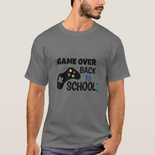Game Over Vintage Retro Video Games Gaming Back To T-Shirt
